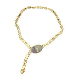 DG2 New York gold chain belt Diane Gilman Vtg Y2K heavy buckle and chain